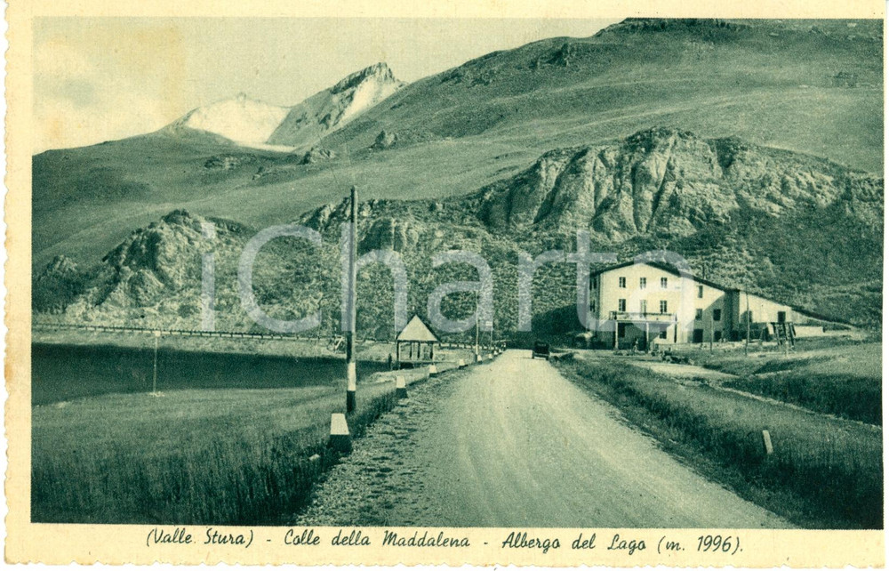 Cartolina originale da collezione 1941 COLLE DELLA MADDALENA CN VALLE STURA Albergo Lago Maddalena FP VG 1