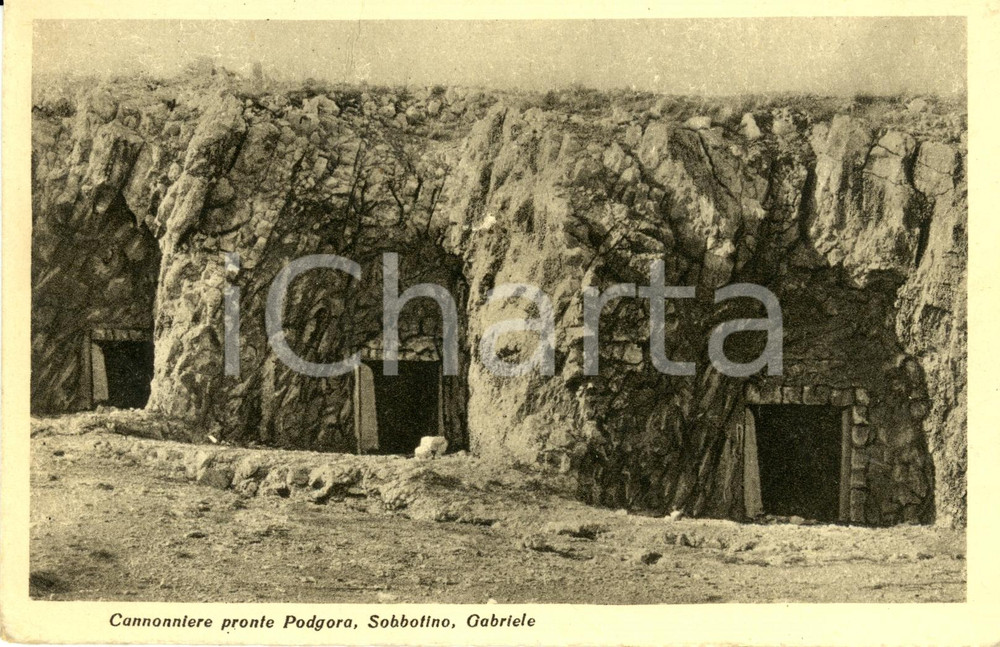 Cartolina originale da collezione 1937 GORIZIA Cannoniere pronte PODGORA, SABOTINO, GABRIELE *Cartolina FP VG 1