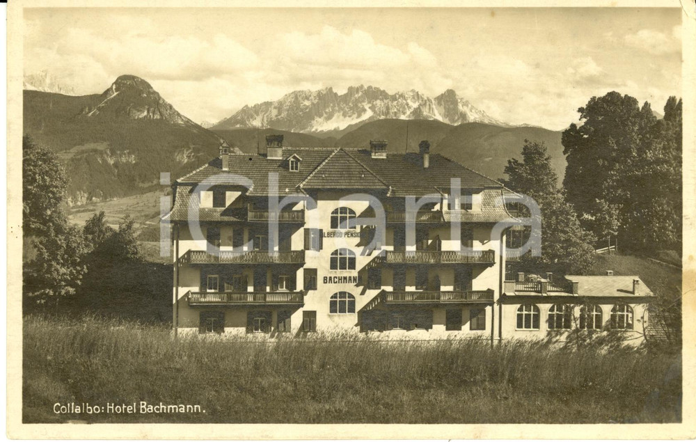 Cartolina originale da collezione 1940 ca RENON (BZ) L'hotel BACHMANN nella frazione COLLALBO *Cartolina FP NV 1