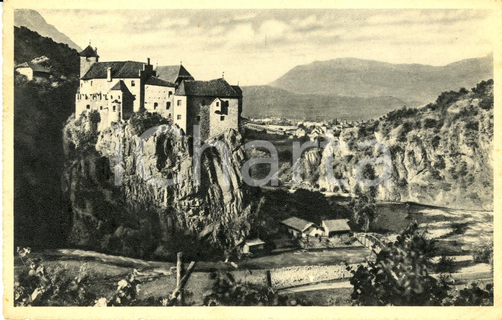 Cartolina originale da collezione 1938 BOLZANO Veduta panoramica di Castel RONCOLO *Cartolina postale FP VG 1