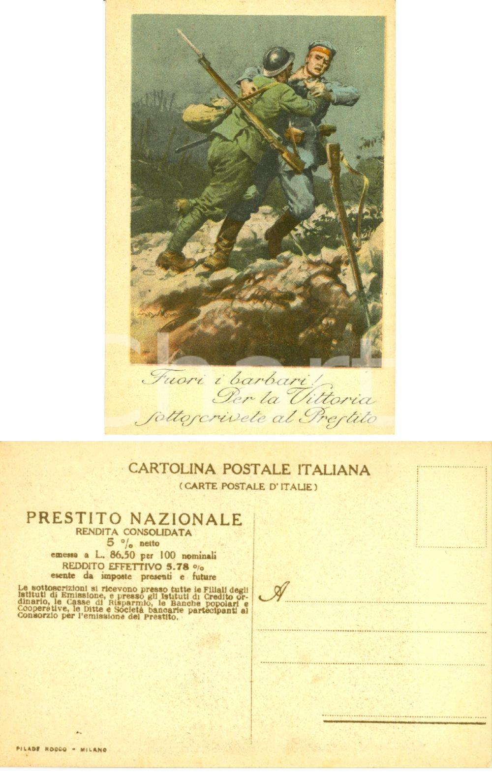 Cartolina originale da collezione 1918 ca WW1 Sottoscrizione PRESTITO NAZIONALE *Cartolina ill. A. BELTRAME (3) 1