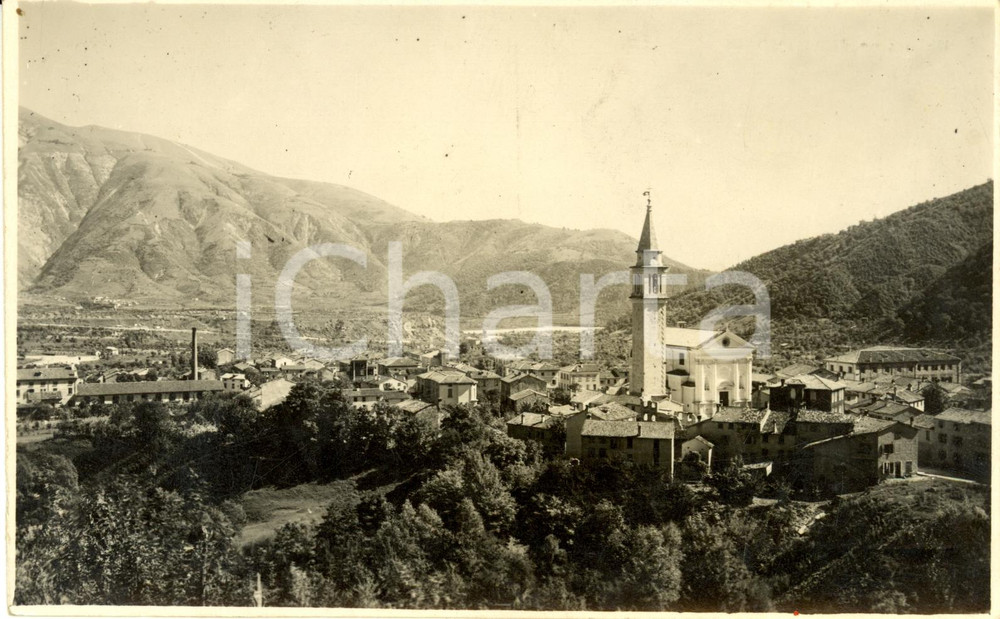 Cartolina originale da collezione 1940 ca ALANO DI PIAVE (BL) Panorama del paese con la chiesa *Cartolina FP NV 1