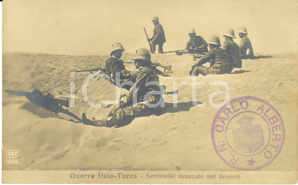 Cartolina originale da collezione 1911-12 LIBIA GUERRA ITALO-TURCA Sentinelle avanzate nel deserto *Cartolina FP 1