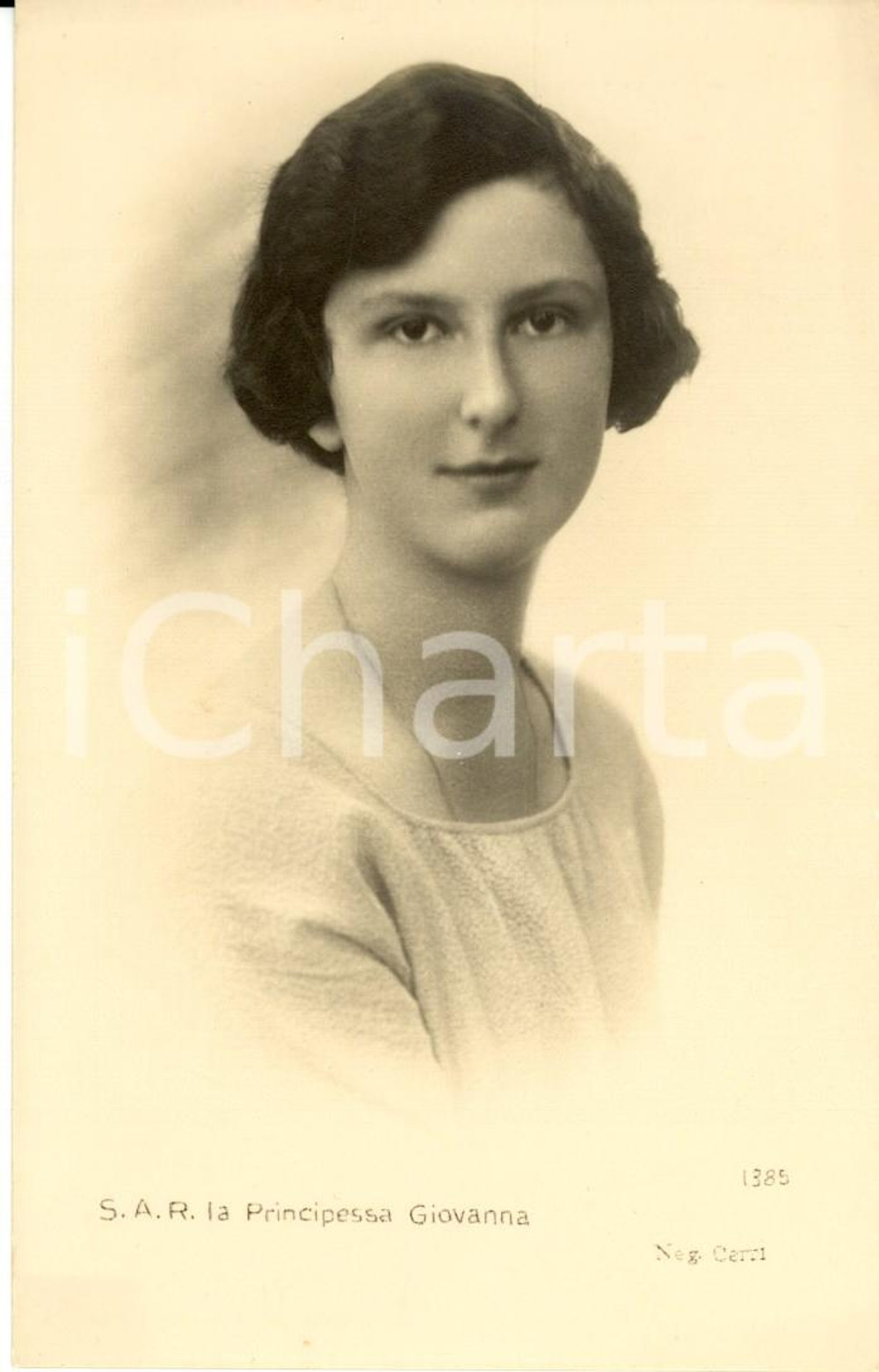 Cartolina originale da collezione 1925 ca Ritratto fotografico della principessa GIOVANNA DI SAVOIA *Cartolina FP 1