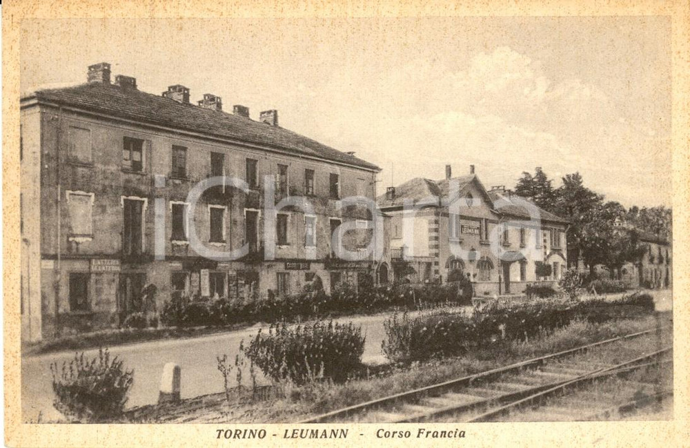 Cartolina originale da collezione 1930 ca COLLEGNO (TO) VILLAGGIO NEUMANN Veduta di corso Francia *Cartolina FP NV 1