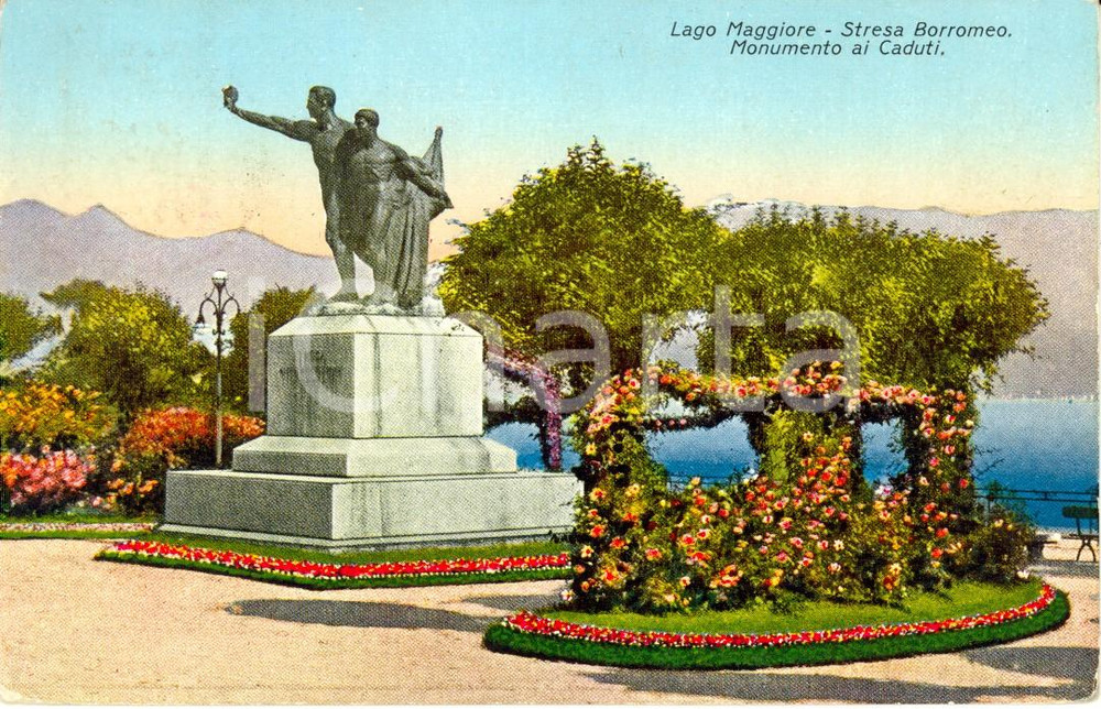 Cartolina originale da collezione 1931 STRESA (VB) LAGO MAGGIORE Il monumeto ai Caduti in guerra *Cartolina FP VG 1