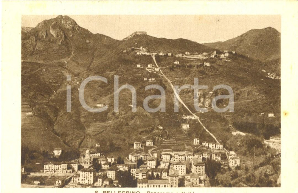 Cartolina originale da collezione 1933 SAN PELLEGRINO (BG) Panorama della valle *Cartolina postale FP VG 1