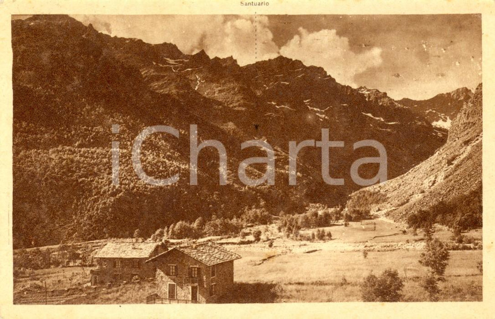 Cartolina originale da collezione 1950 FORNO ALPI GRAIE TO Vallone di SEA con Santuario MADONNA di LORETO FP VG 1