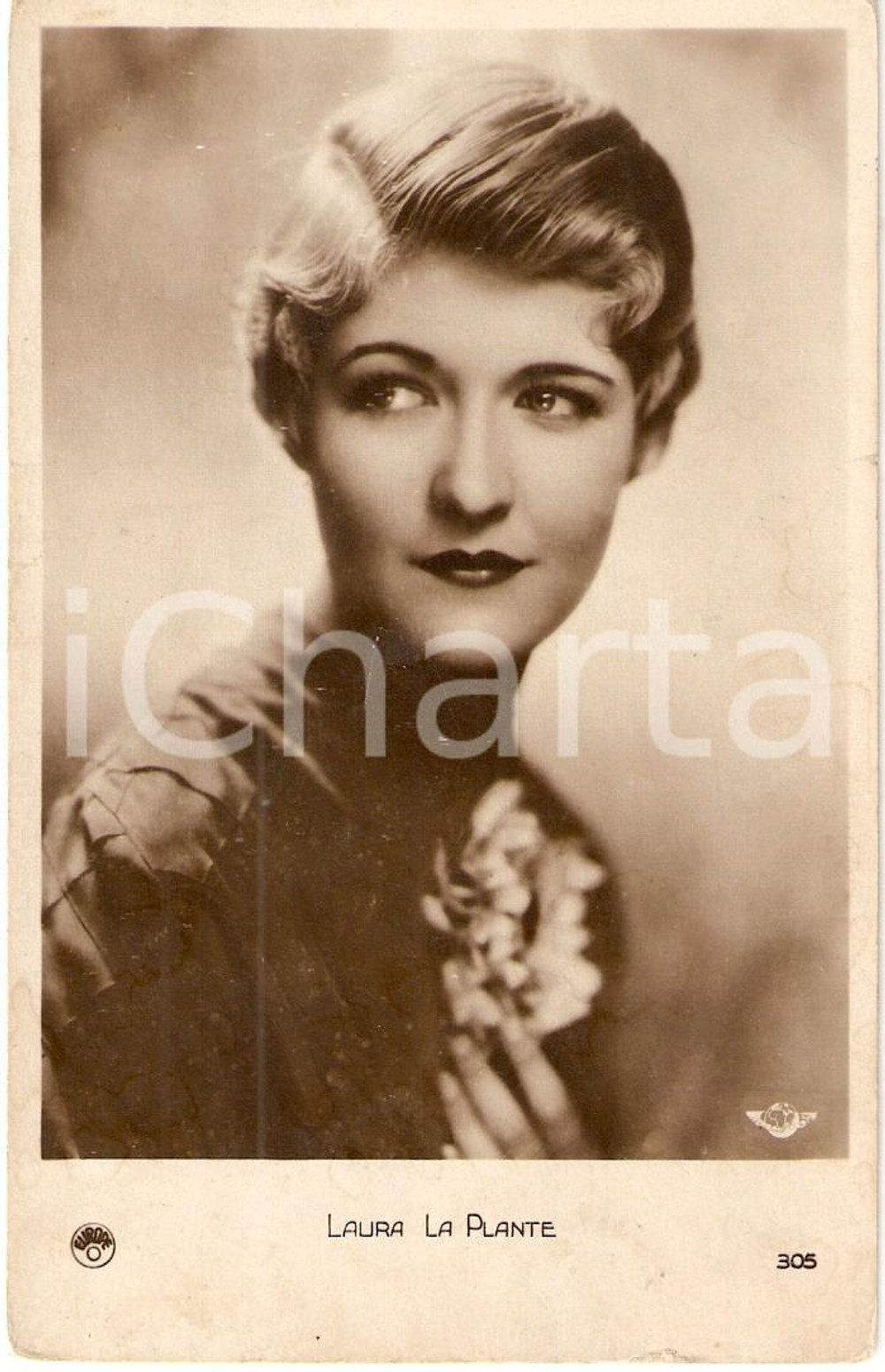 Cartolina originale da collezione 1930 ca CINEMA Attrice Laura LA PLANTE Ritratto *Cartolina FP NV 1