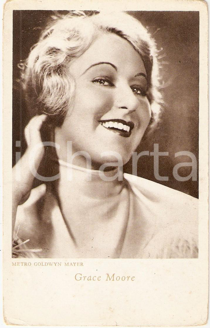 Cartolina originale da collezione 1940 ca CINEMA Ritratto Grace MOORE Attrice METRO GOLDWYN MAYER  Cartolina FP 1