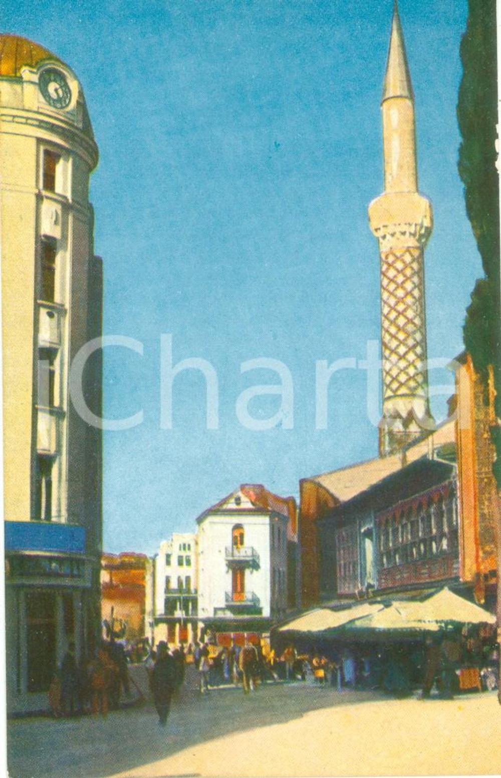 Cartolina originale da collezione 1915 ca FILIPPOPOLI (BULGARIA) Edifici moderni antiche moschee Opera PRO ORIENTE 1