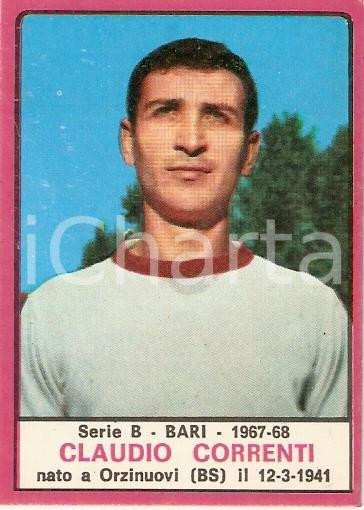 Oggetto da collezione cartaceo PANINI  CALCIATORI 1967  1968 Figurina Claudio CORRENTI Serie B BARI 1