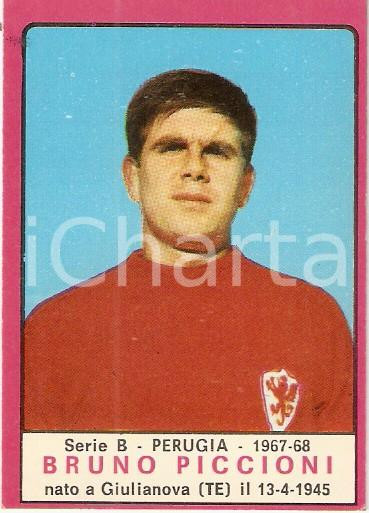 Oggetto da collezione cartaceo PANINI  CALCIATORI 1967  1968 Figurina Bruno PICCIONI Serie B PERUGIA 1
