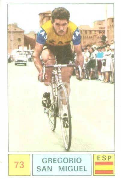 Oggetto da collezione cartaceo PANINI SPRINT 1971 Figurina valida Gregorio SAN MIGUEL 73 Ciclismo Sponsor KAS 1 1