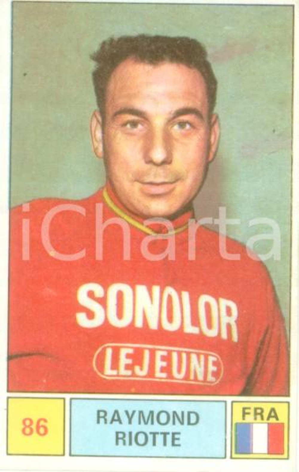 Oggetto da collezione cartaceo PANINI - SPRINT 1971 Figurina valida Raymond RIOTTE n. 86 Ciclismo SONOLOR 1