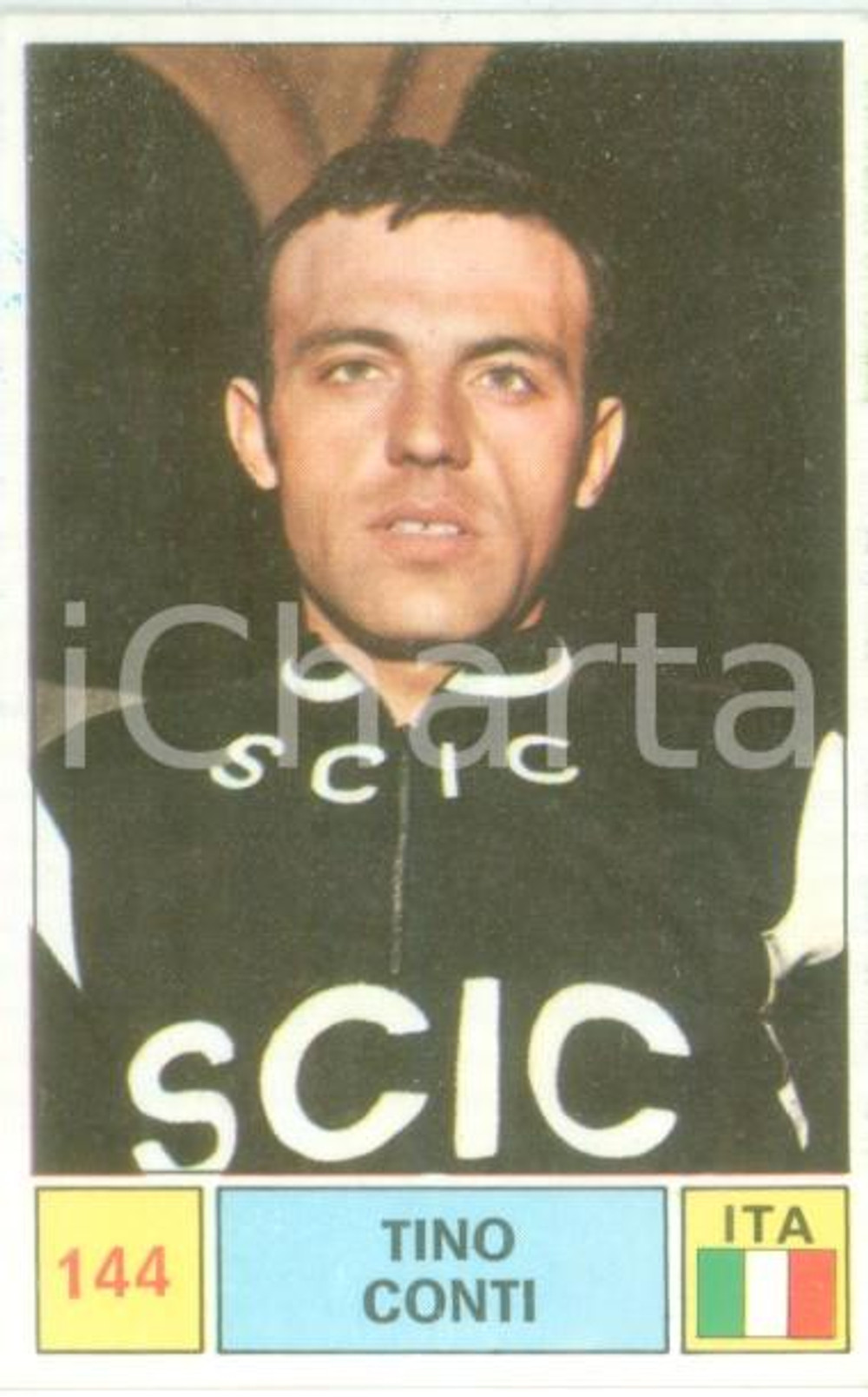 Oggetto da collezione cartaceo PANINI - SPRINT 1971 Figurina Tino CONTI n. 144 Ciclismo Sponsor SCIC 1 1