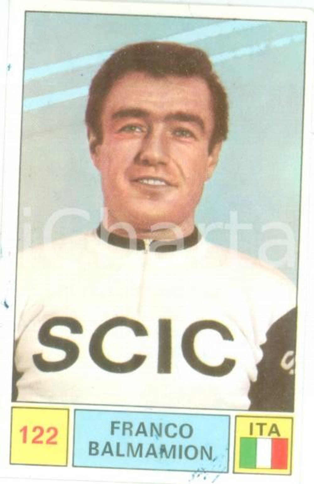 Oggetto da collezione cartaceo PANINI SPRINT 1971 Figurina Franco BALMAMION n. 122 Ciclismo Sponsor SCIC (2) 1