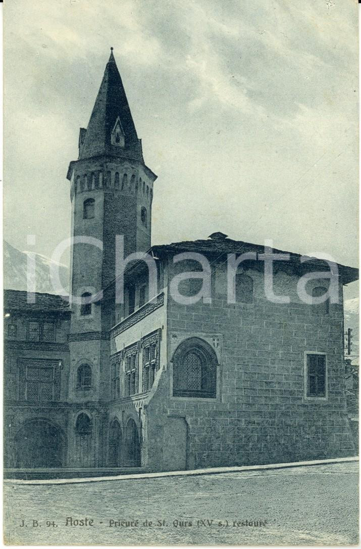 Cartolina originale da collezione 1953 AOSTA Priorato di SANT ORSO dopo i restauri Cartolina FP VG 1