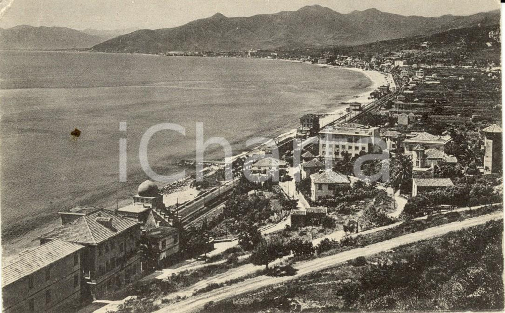Cartolina originale da collezione 1935 ca BORGIO VEREZZI SV Veduta panoramica del lungomare Cartolina FP NV 1