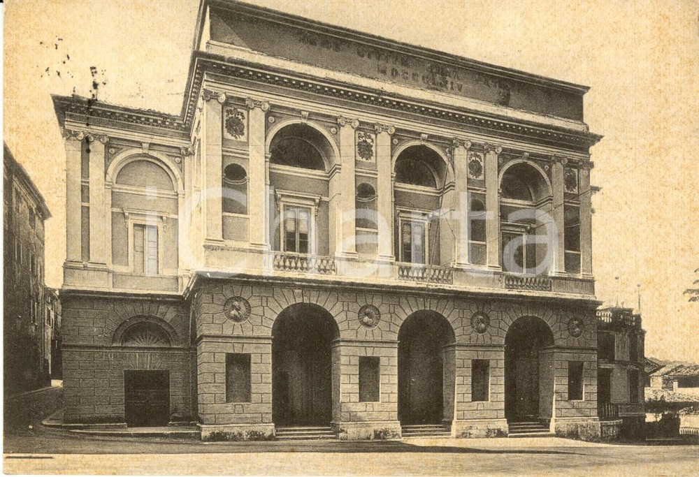 Cartolina originale da collezione 1958 SPOLETO (PG) Veduta della facciata del Teatro NUOVO *Cartolina FG VG 1
