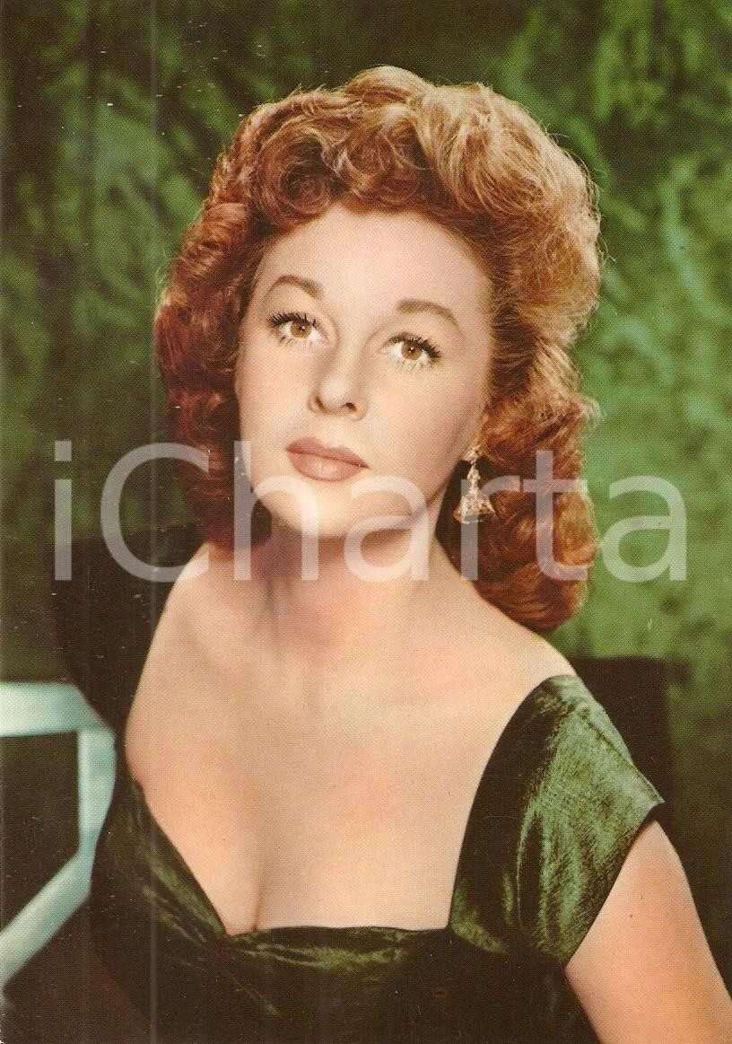 Cartolina originale da collezione 1955 ca CINEMA Actress Susan HAYWARD wears a green dress Cartolina FG NV 1