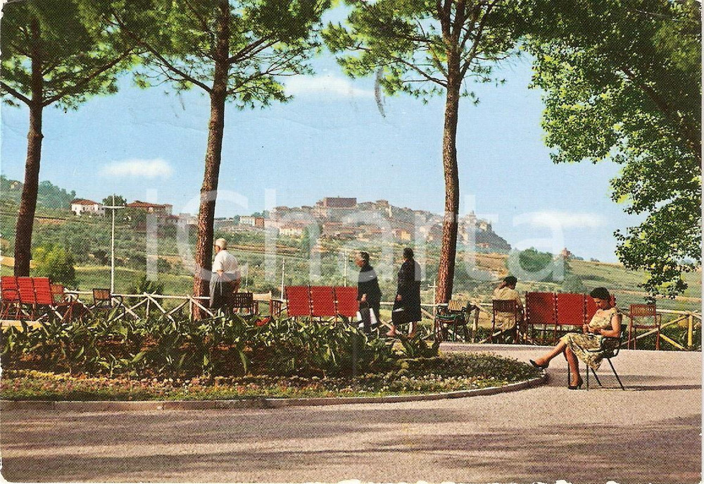 Cartolina originale da collezione 1964 CHIANCIANO TERME (SI) Parco dello Stabilimento ACQUA SANTA *Cartolina FG VG 1
