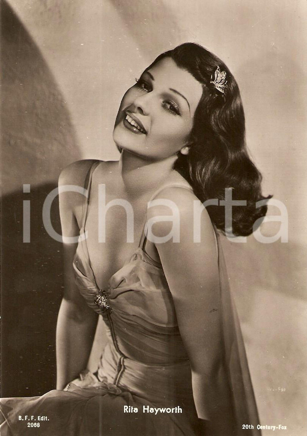 Cartolina originale da collezione 1940 ca CINEMA Actress Rita HAYWORTH Portrait 20th CENTURY FOX *Cartolina FG NV 1