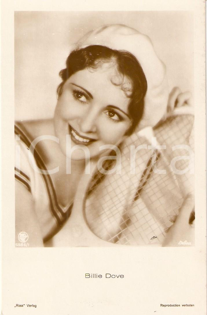 Cartolina originale da collezione 1935 ca CINEMA Actress Billie DOVE dressed as a tennis player *Cartolina FP NV 1