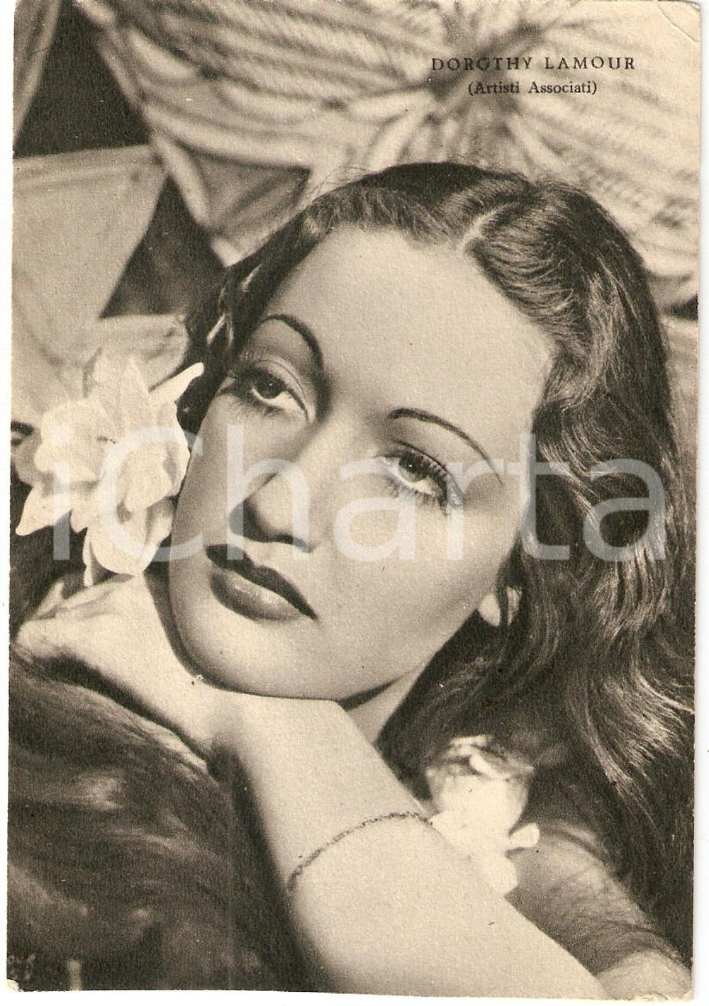Cartolina originale da collezione 1938 CINEMA Actress Dorothy LAMOUR Portrait *Cartolina FG NV 1