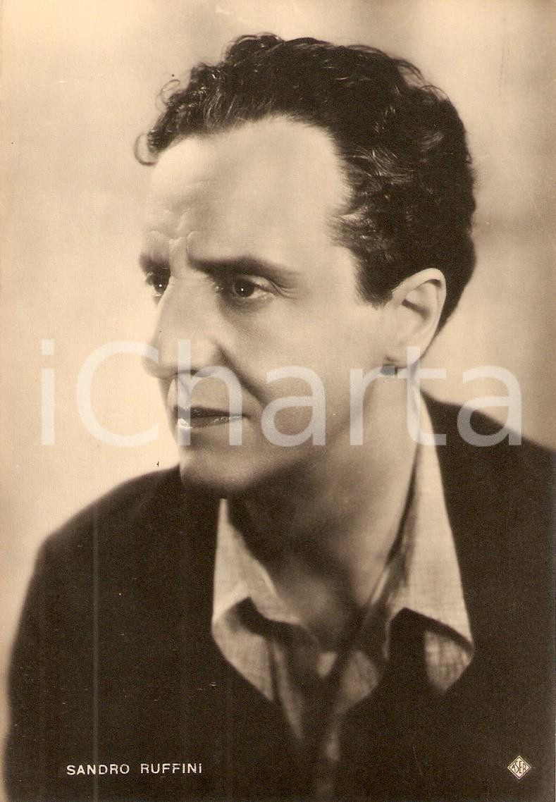 Cartolina originale da collezione 1940 ca CINEMA Attore Sandro RUFFINI Ritratto Fotografia seriale ASER 1