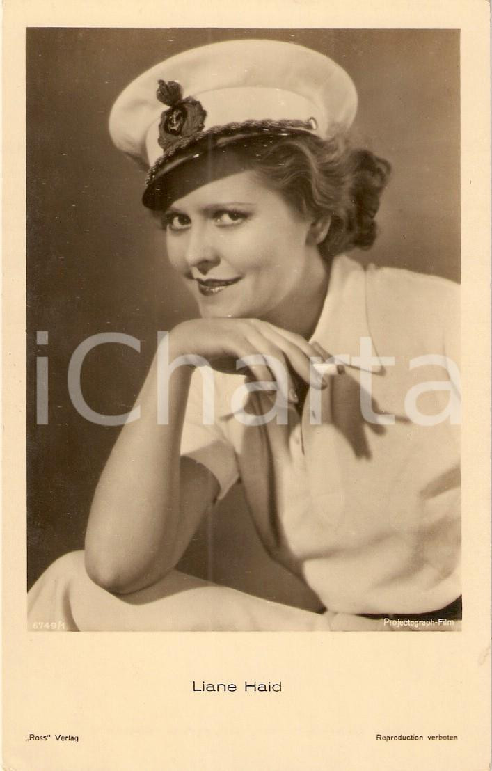 Cartolina originale da collezione 1935 ca CINEMA Liane HAID Portrait with cigarette and sailor hat Cartolina 1