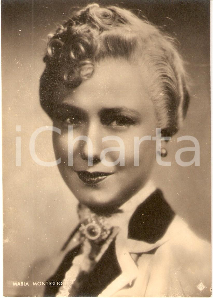 Cartolina originale da collezione 1945 ca CINEMA Attrice Maria MONTIGLIO Ritratto Fotografia seriale ASER 1