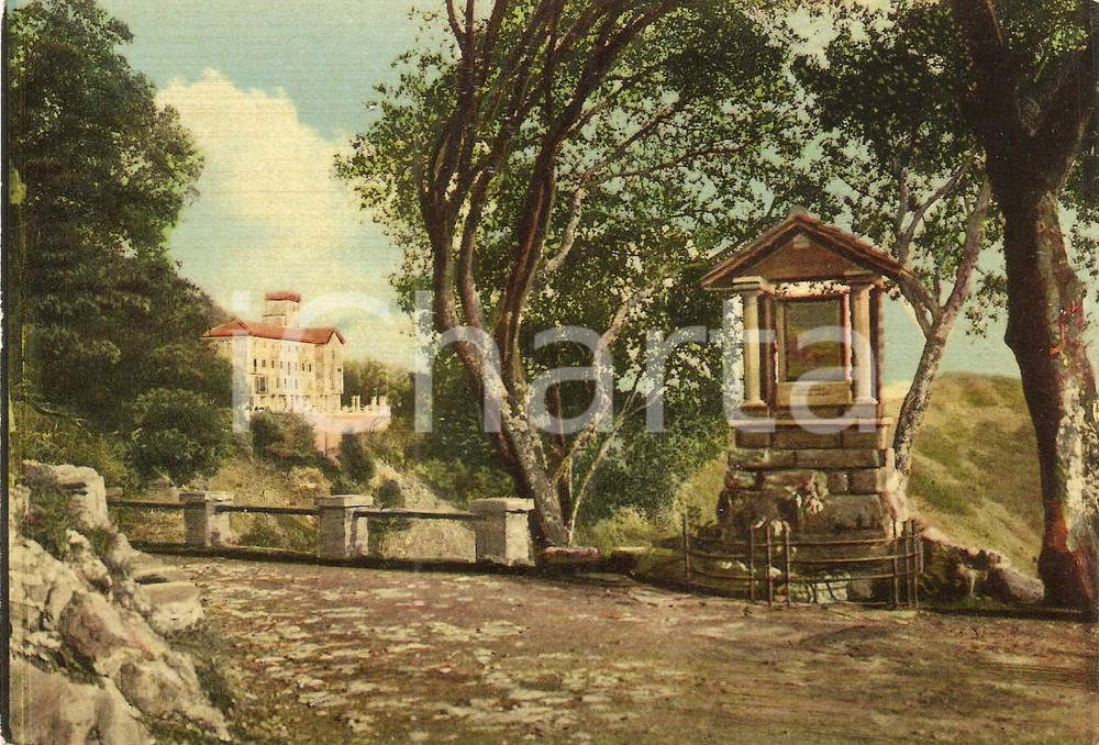 Cartolina originale da collezione 1960 RAPALLO Santuario MONTALLEGRO Cappelletta ricordo 400 anni Apparizione (1) 1