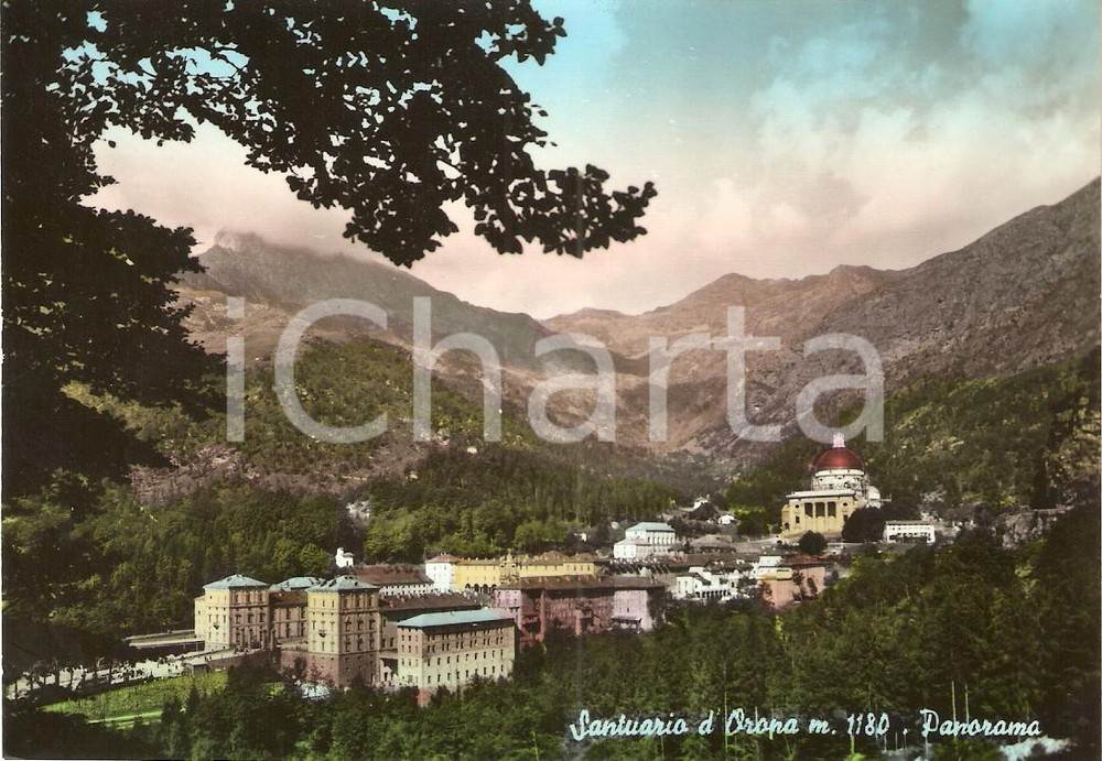 Cartolina originale da collezione 1955 circa BIELLA Santuario di OROPA Panorama *Cartolina FG NV 1