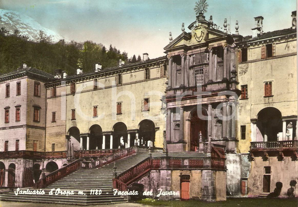 Cartolina originale da collezione 1955 ca BIELLA Santuario di OROPA Facciata di Filippo JUVARRA *Cartolina FG NV 1