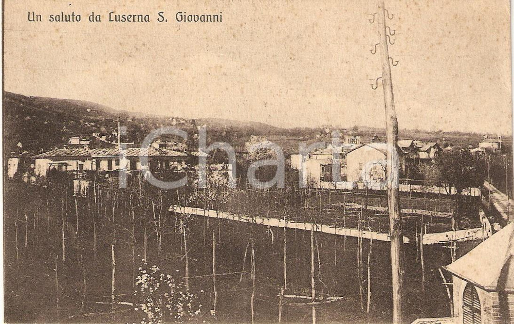 Cartolina originale da collezione 1938 LUSERNA SAN GIOVANNI TO Panorama Cartolina FP VG 1