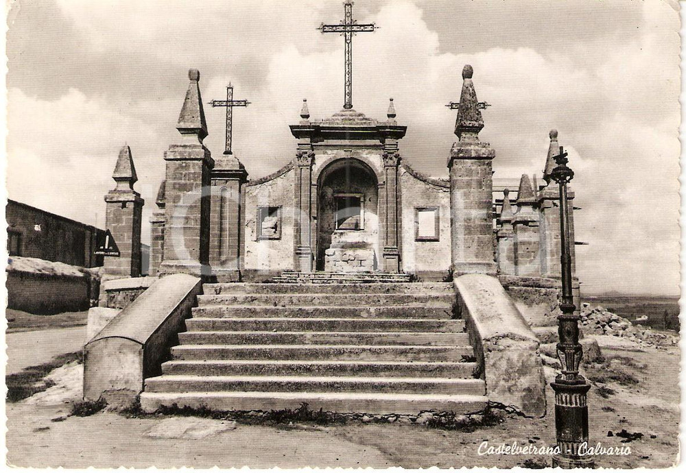 Cartolina originale da collezione 1970 CASTELVETRANO (TP) Cappella del Sacro CALVARIO *Cartolina FG VG 1