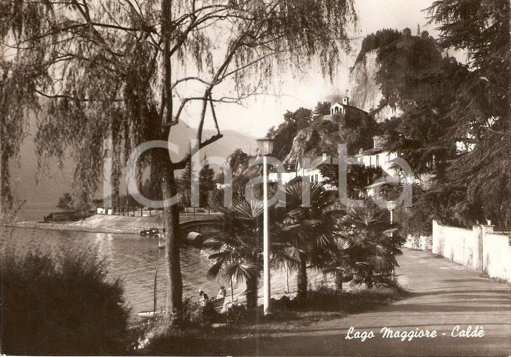 Cartolina originale da collezione 1960 ca CASTELVECCANA (VA) Frazione CALDE' Veduta del LAGO MAGGIORE Cartolina FG 1