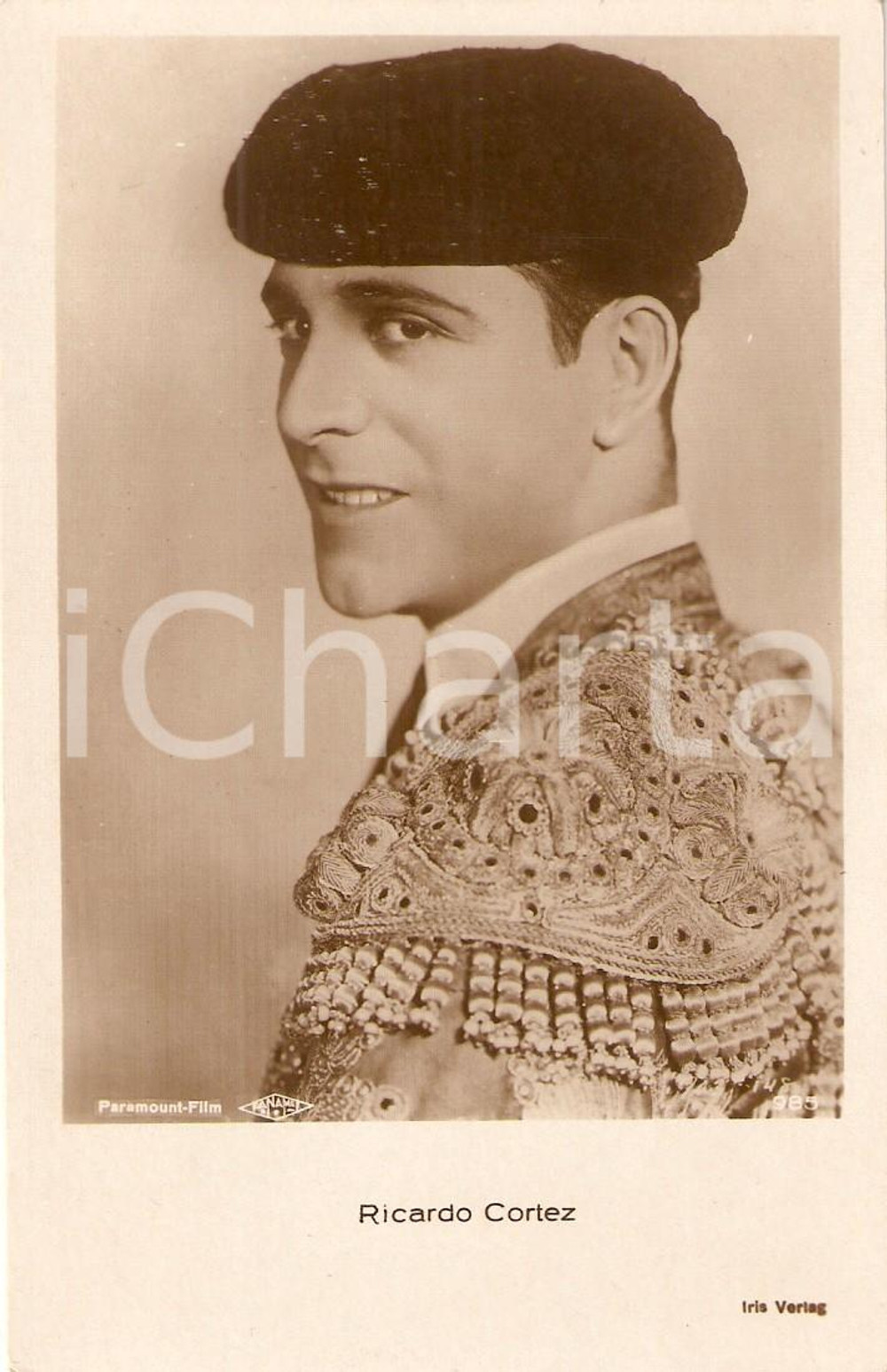 Cartolina originale da collezione 1925 ca CINEMA Ricardo CORTEZ in costume da torero *Cartolina FP NV 1