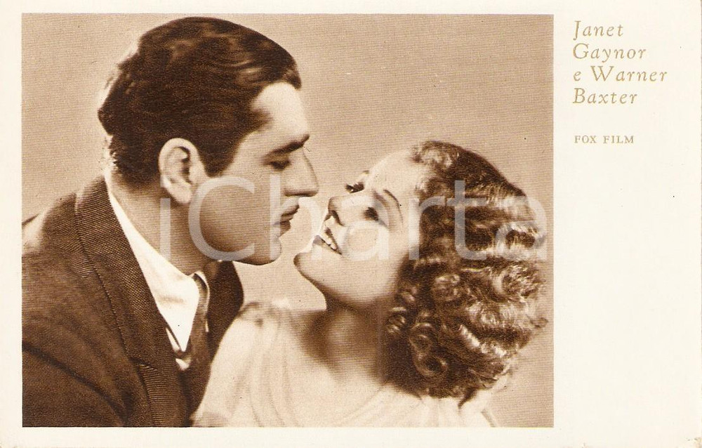 Cartolina originale da collezione 1929 HAPPY DAYS Janet GAYNOR Warner BAXTER Movie by Benjamin STOLOFF *Cartolina 1