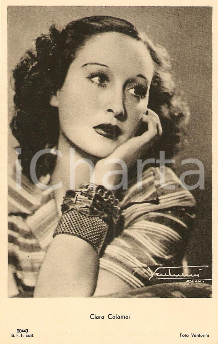 Cartolina originale da collezione 1940 ca CINEMA Attrice Clara CALAMAI Ritratto con bracciali *Cartolina 1