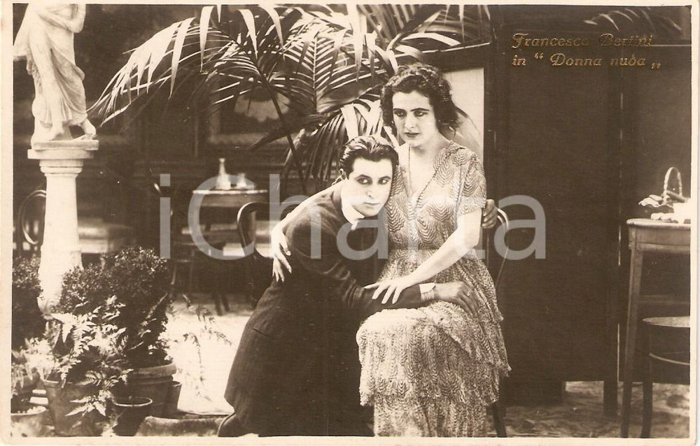 Cartolina originale da collezione 1922 LA DONNA NUDA Francesca BERTINI Regia di Roberto ROBERTI *Cartolina 1