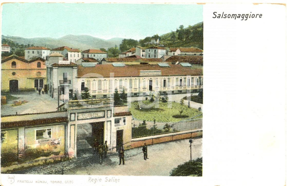 Cartolina originale da collezione 1910 ca SALSOMAGGIORE TERME (PR) Ingresso delle RegieSaline Cartolina ANIMATA FP 1