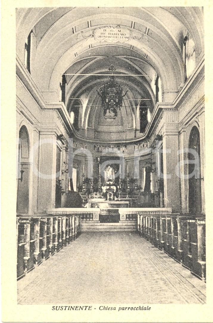Cartolina originale da collezione 1940 SUSTINENTE MN Chiesa parrocchiale SAN MICHELE ARCANGELO Cartolina FP VG 1