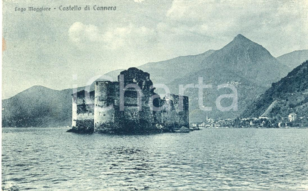 Cartolina originale da collezione 1952 CANNOBIO VB Lago MAGGIORE  I Castelli di CANNERO Cartolina FP VG 1