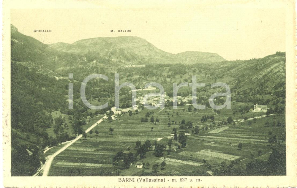 Cartolina originale da collezione 1930 ca BARNI (CO) Panorama VALASSINA Monte DALICO e GHISALLO *Cartolina FP NV 1