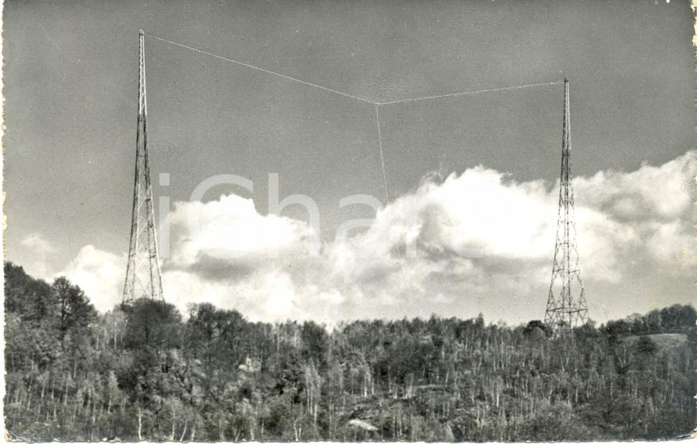 Cartolina originale da collezione 1950 ca MONTECENERI SVIZZERA Panorama con Antenna Radio S.I. Cartolina FP NV 1