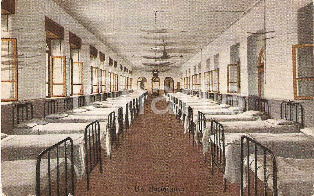 Cartolina originale da collezione 1939 RODENGOSAIANO BS Collegio Serafico FRATI MINORI Un dormitorio Cartolina 1
