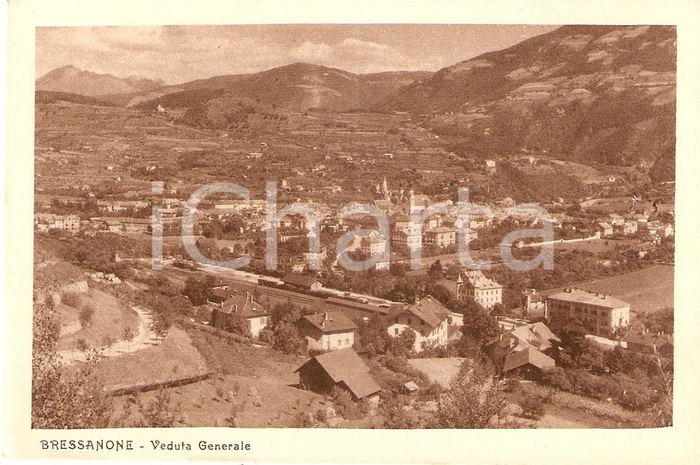 Cartolina originale da collezione 1945 ca BRESSANONE (BZ) Veduta generale Valle ISARCO *Cartolina FP NV 1