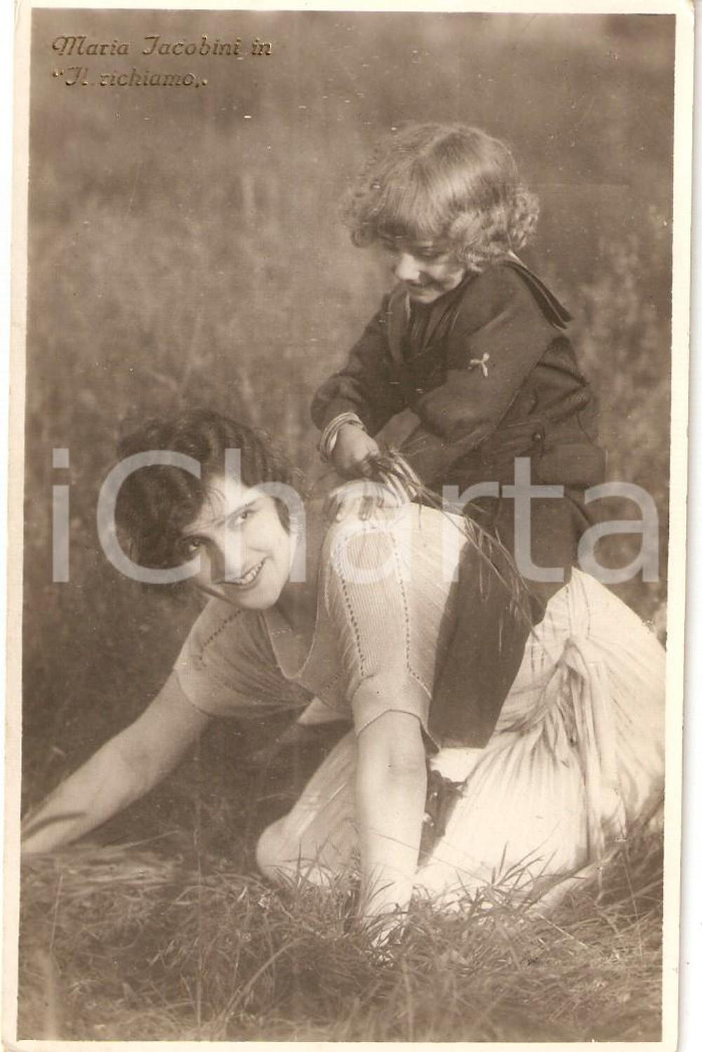 Fotografia d'epoca originale 1921 IL RICHIAMO Maria JACOBINI Regia di Gennaro RIGHELLI *Cartolina 1